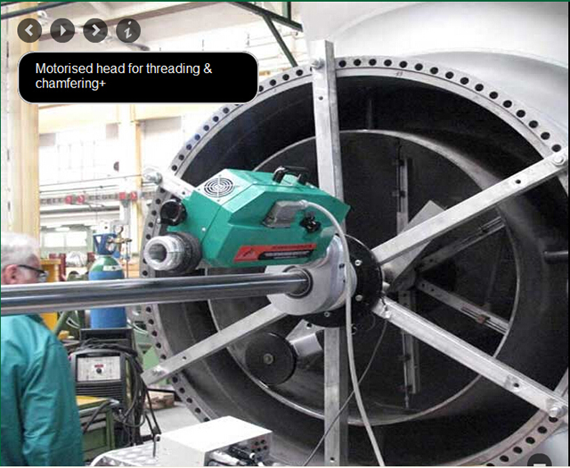 车螺纹和倒角机动头