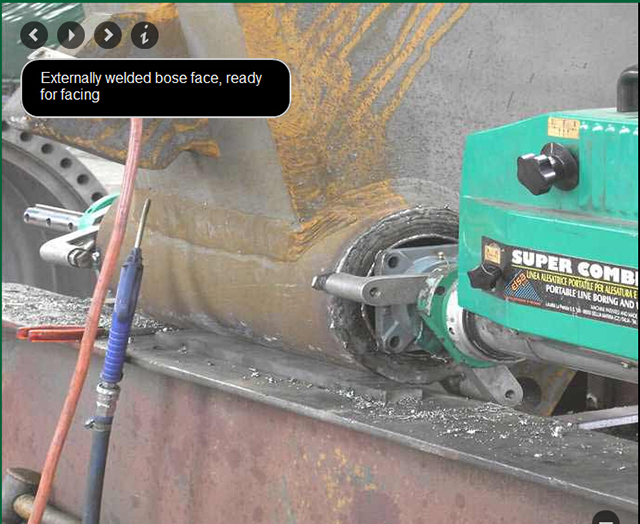 外部焊接过的凸台面准备面铣