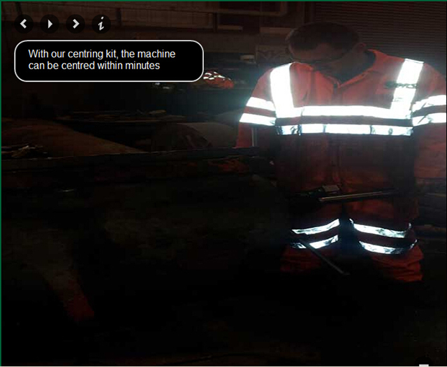 使用我们的定心套件，机器定心可在几分钟内完成1