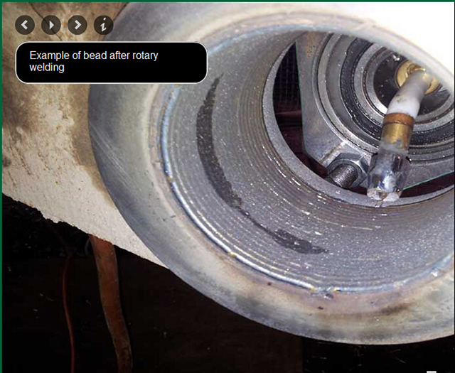 旋转焊接后焊道