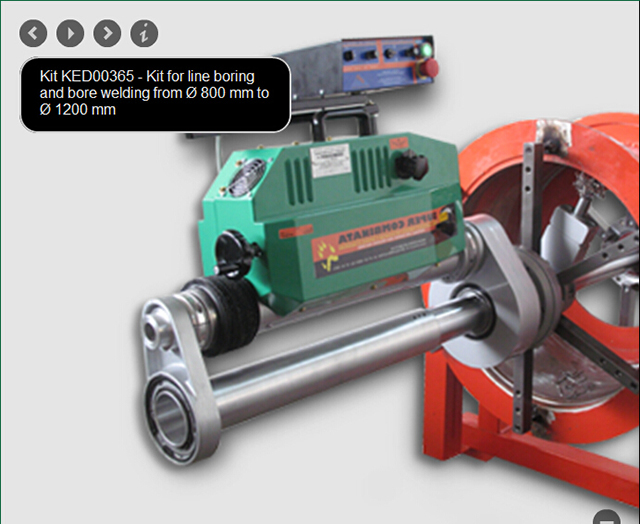Kit KED00365 - 直线镗孔和焊接用套件 Ø 800 mm 到Ø 1200 mm